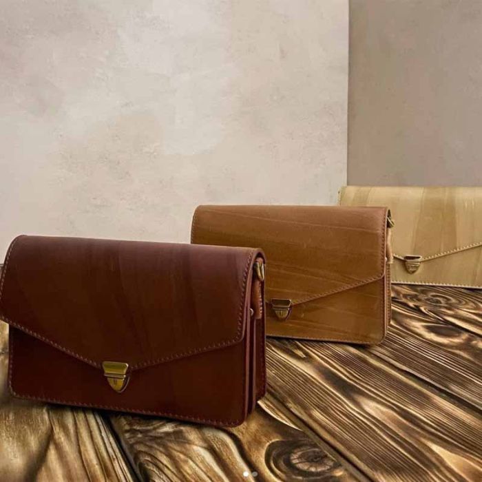 Women's Leather Bag - Belt Bag in Crush Leather