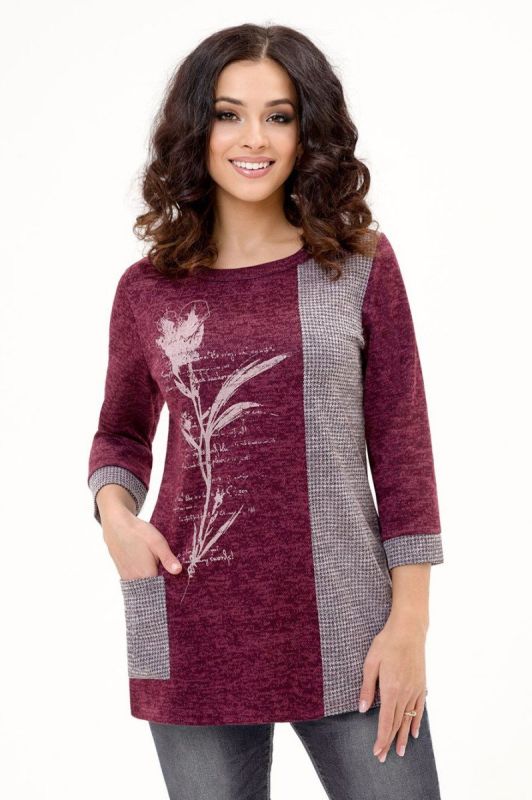 Tricot tunic Martina (burgundy)