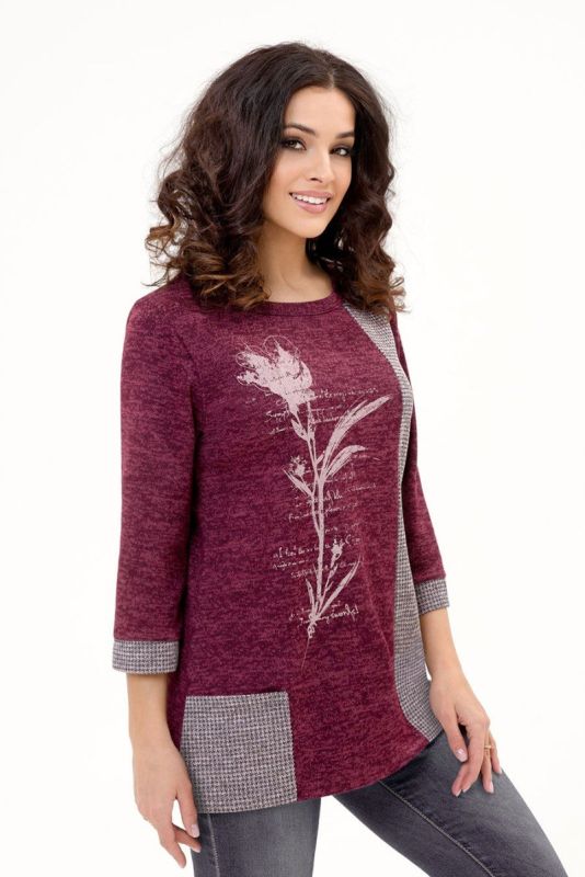 Tricot tunic Martina (burgundy)