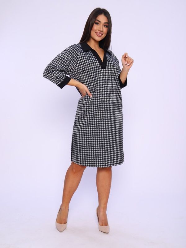 Tricase dress Mireta (houndstooth) pp