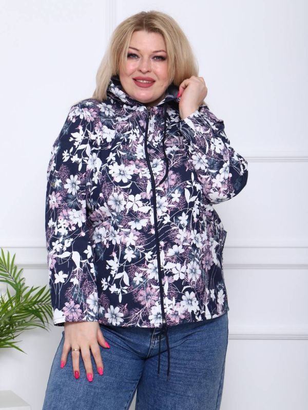 Women's sweatshirt Linda (white flowers)