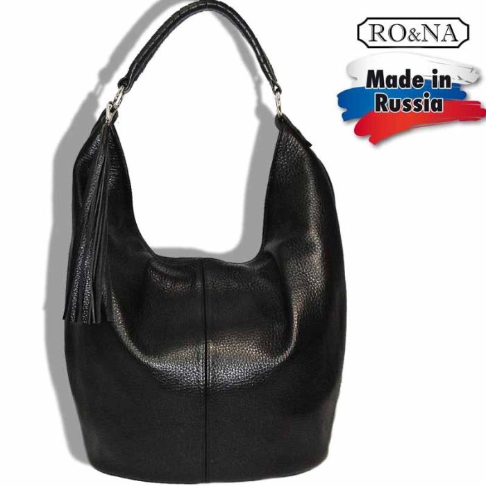 Large Women's Leather Shoulder Bag - Hobo