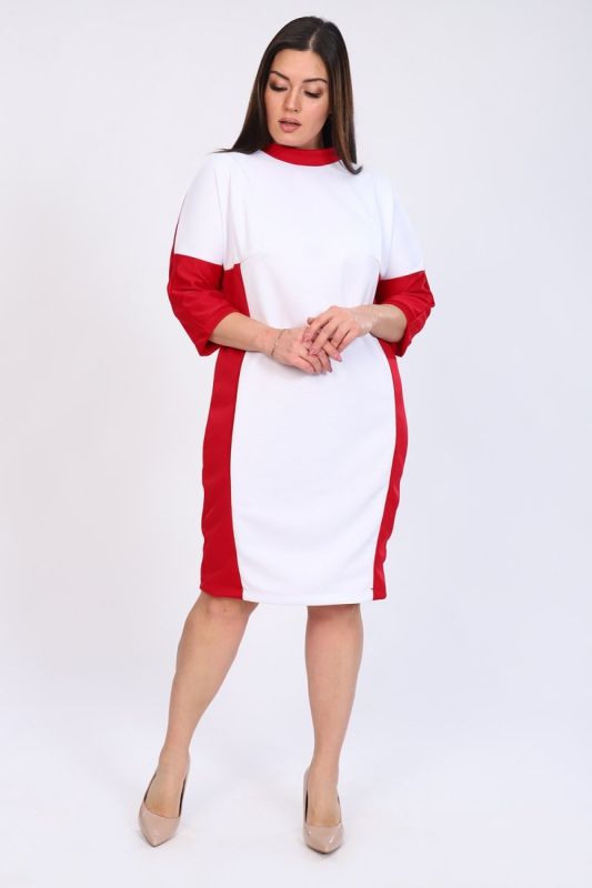 Tricase dress Genia (white-red) pp