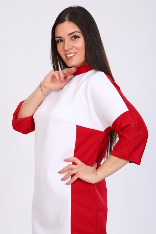 Tricase dress Genia (white-red) pp