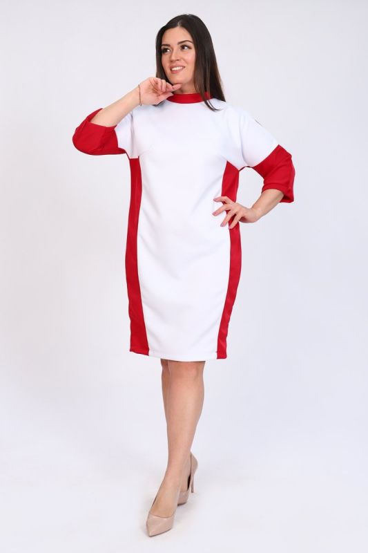 Tricase dress Genia (white-red) pp