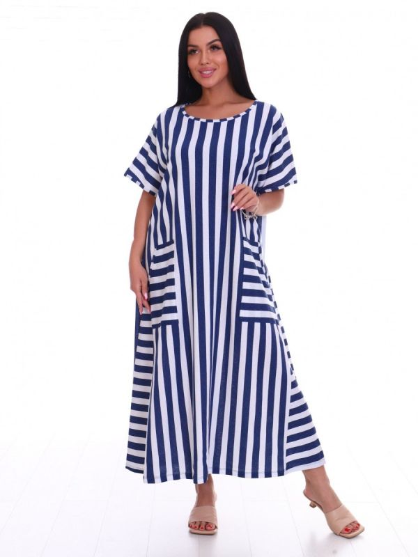 Tricase dress Dobeslava (blue stripe) pp