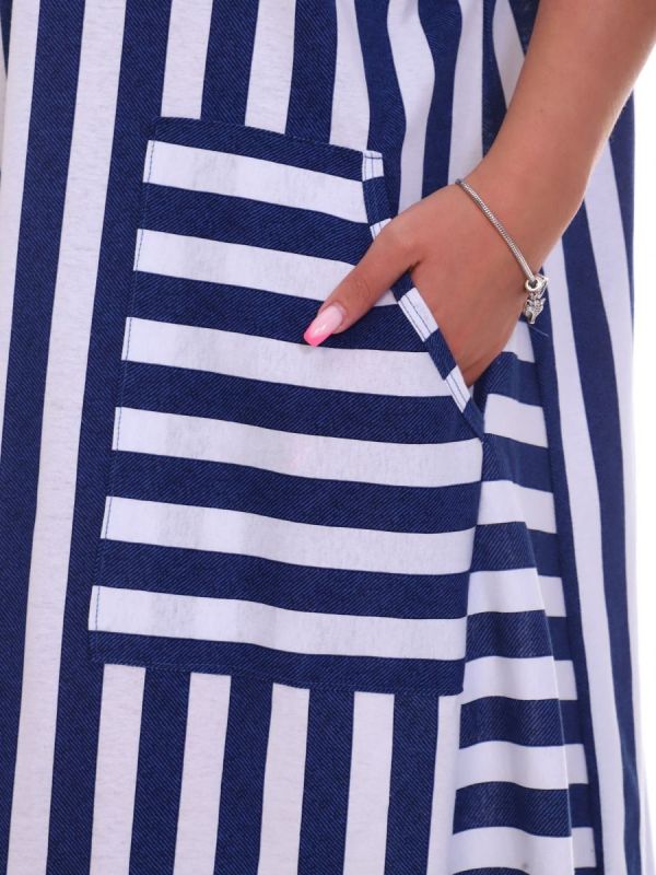 Tricase dress Dobeslava (blue stripe) pp