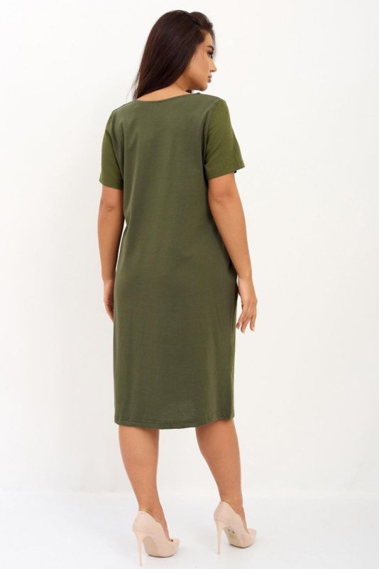 Dress linen Elona (khaki) rr