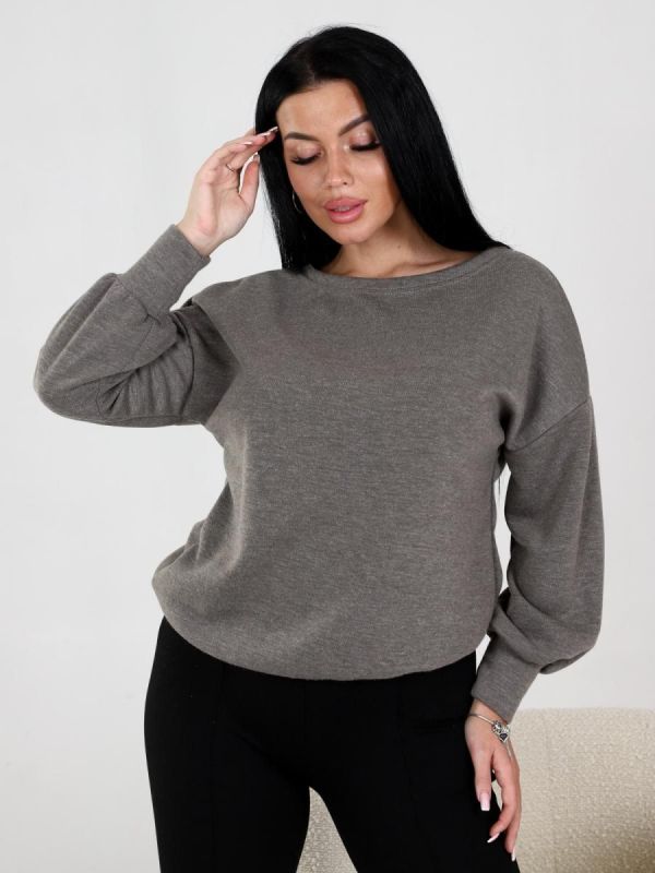 Sweater knitted Na (gray) rr