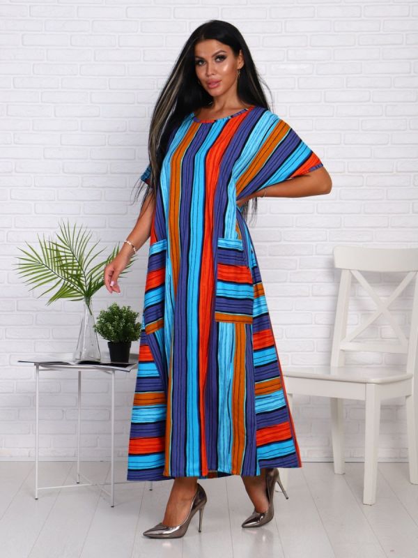 Knitted Dress Dobeslava (stripes) rr