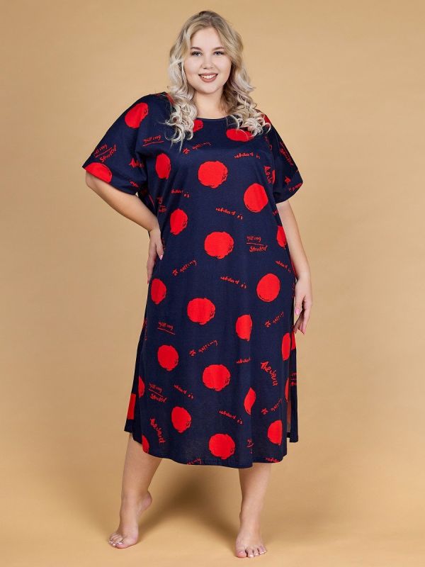 Dress knitted Izzya (red polka dots) rr