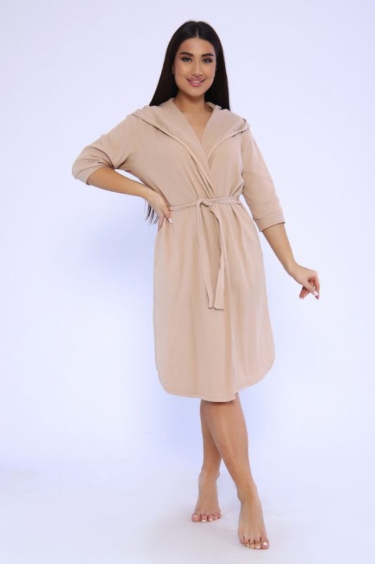 Waffle robe Zemira (beige) pp