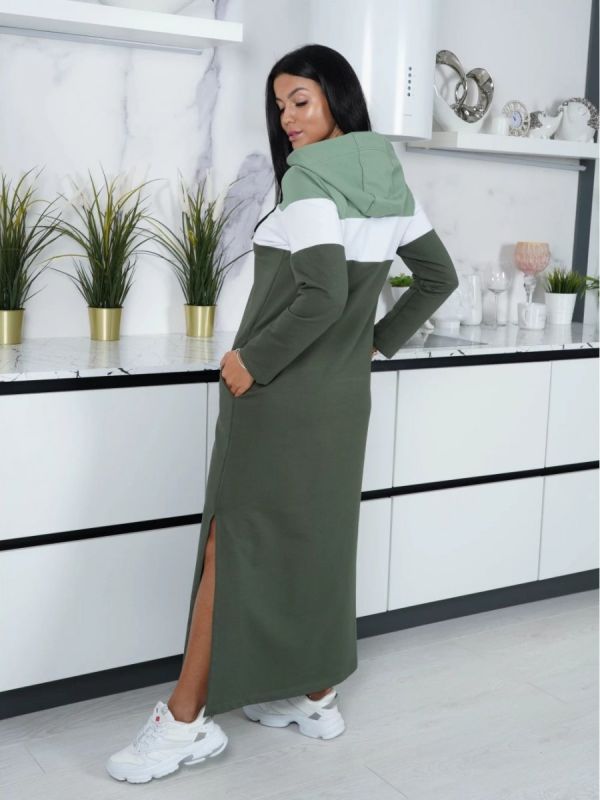 Dress knitted Khadija (olive) pp