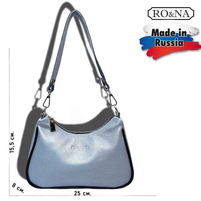 Women's leather shoulder bag with detachable handle - RO&NA