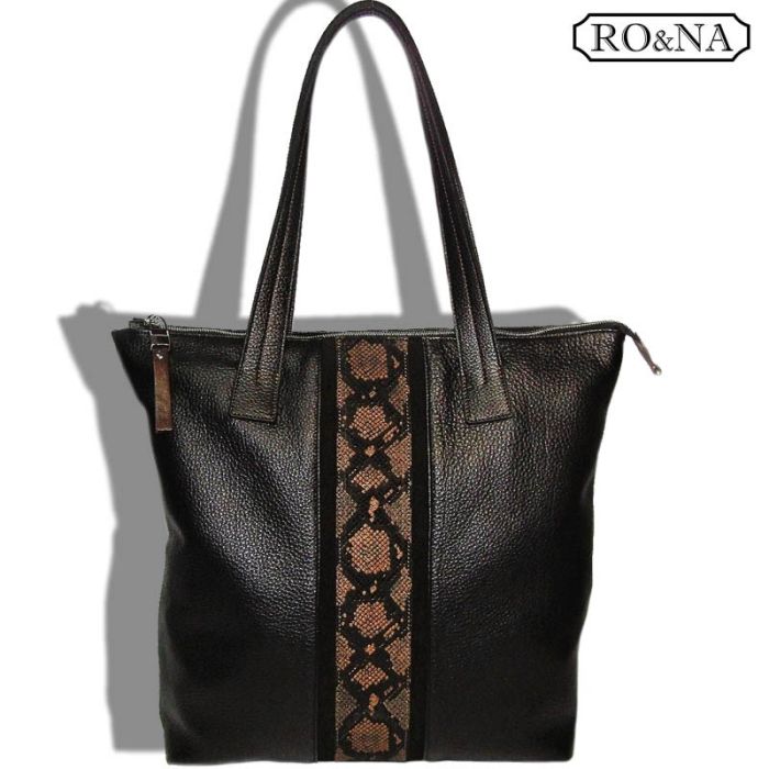 Large Women's Leather Shoulder Bag - Casual Tote