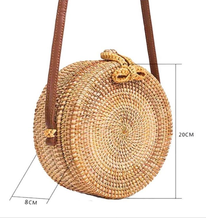 Wicker bag round