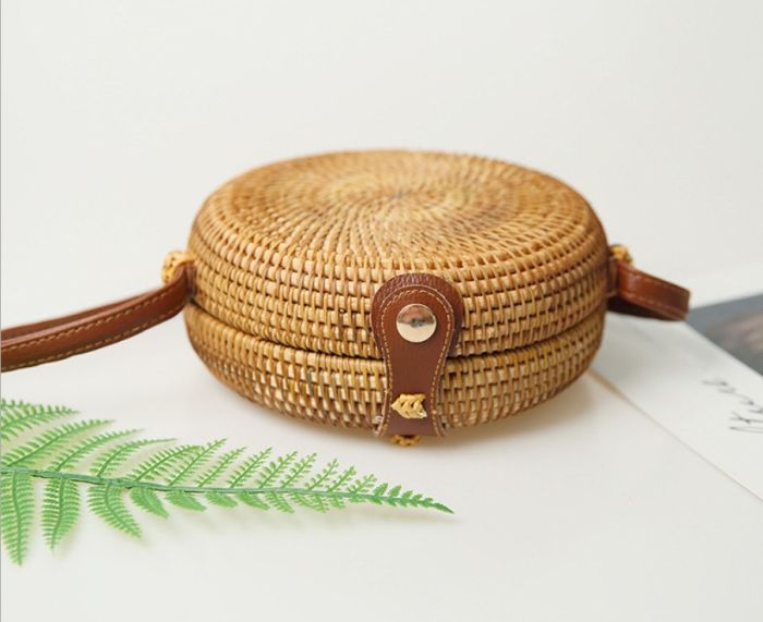 Round Wicker Bag