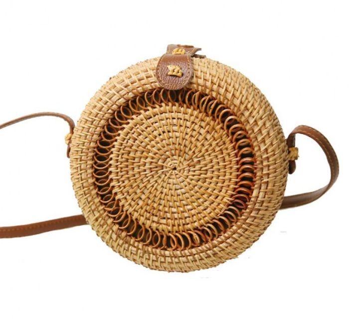 Round Wicker Bag