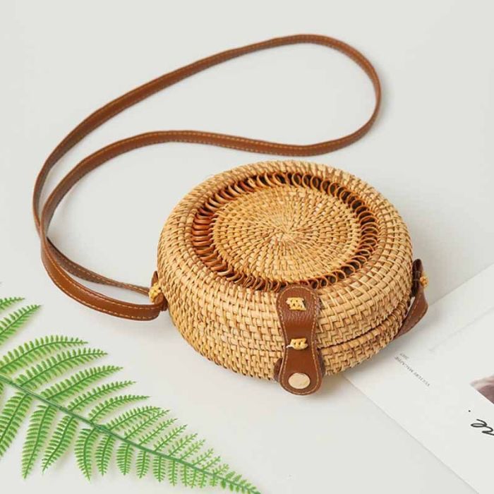 Round Wicker Bag