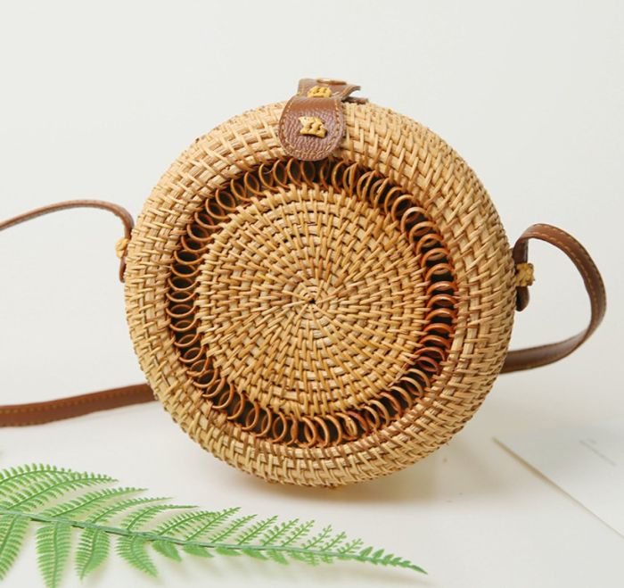 Round Wicker Bag