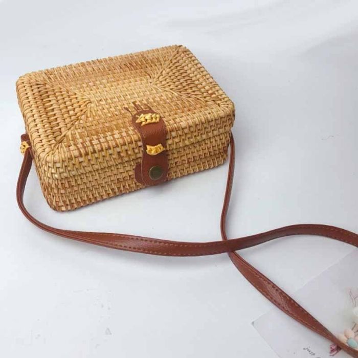 Square Bag - Woven Rattan