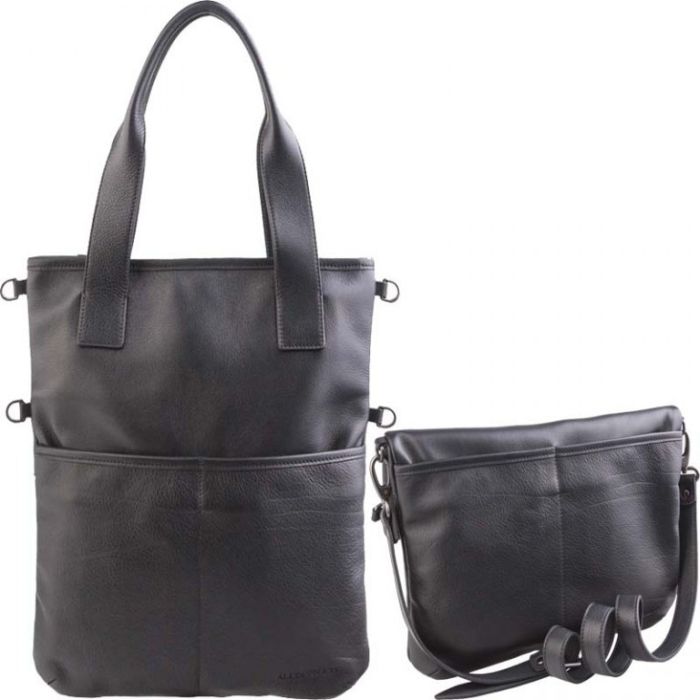 Large, women's, leather bag - transformer