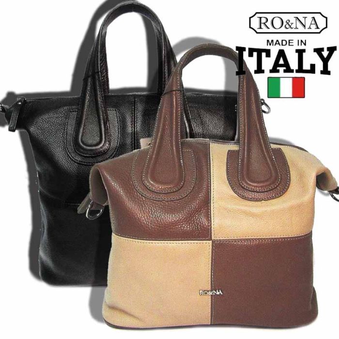 Women's Leather Shoulder Bag - Classic Italy