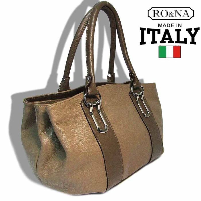 Classic ladies bag in genuine leather