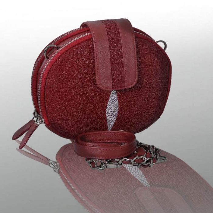 Women's Bag Leather Round Stingray Bag