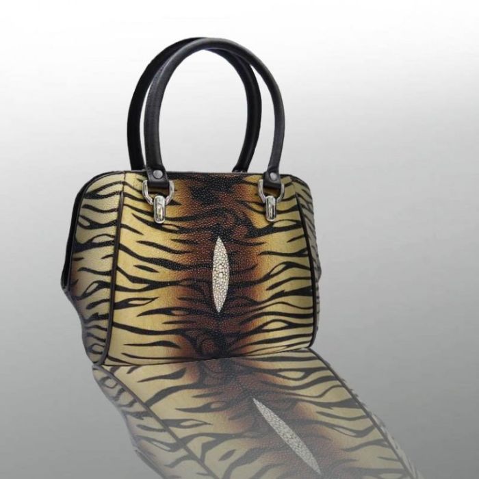 Leopard Leather Bag - Stingray Leather