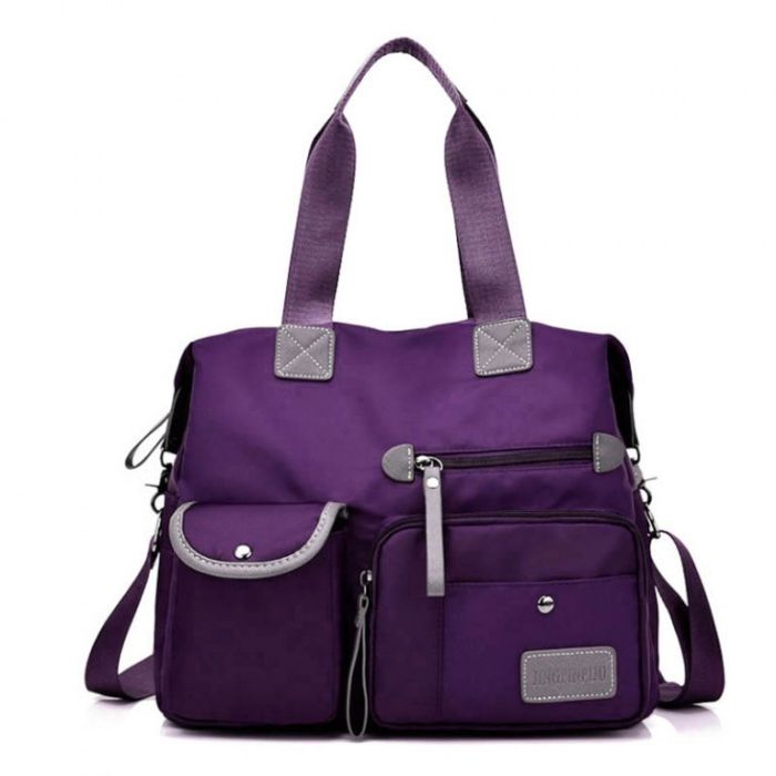 Purple fabric bag