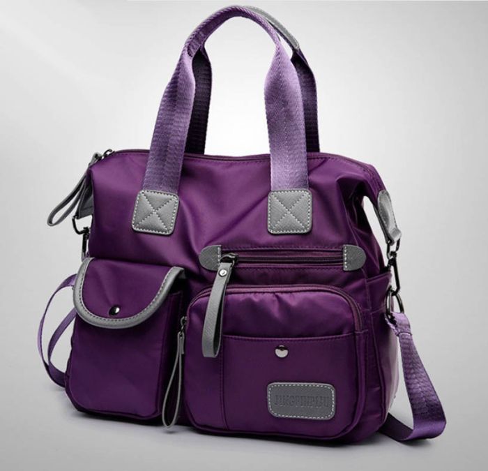 Purple fabric bag