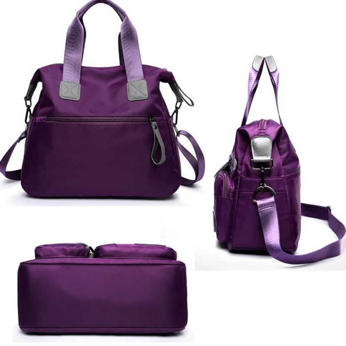 Purple fabric bag