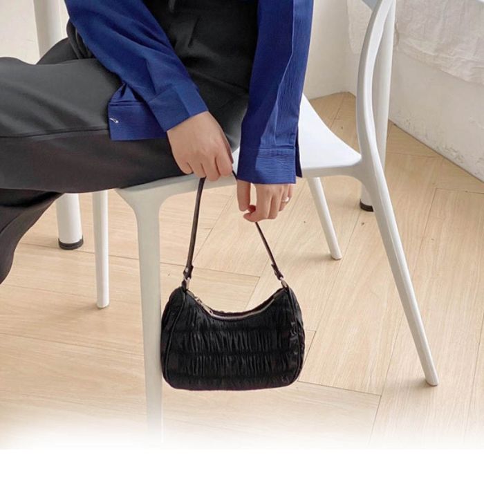 Women's Black Bag - Corrugated