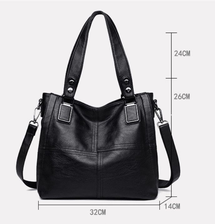 Soft Women's Shoulder Bag-2 Zipper Compartments