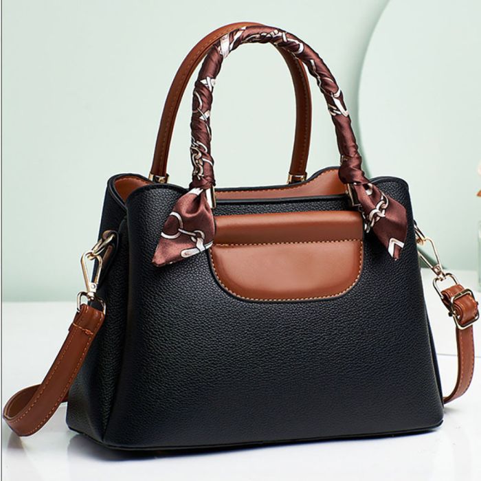 Women's casual handbag with handkerchief