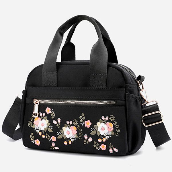 Women's Shoulder Bag with Outer Pockets