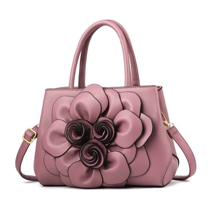 Women's bag with flowers - voluminous