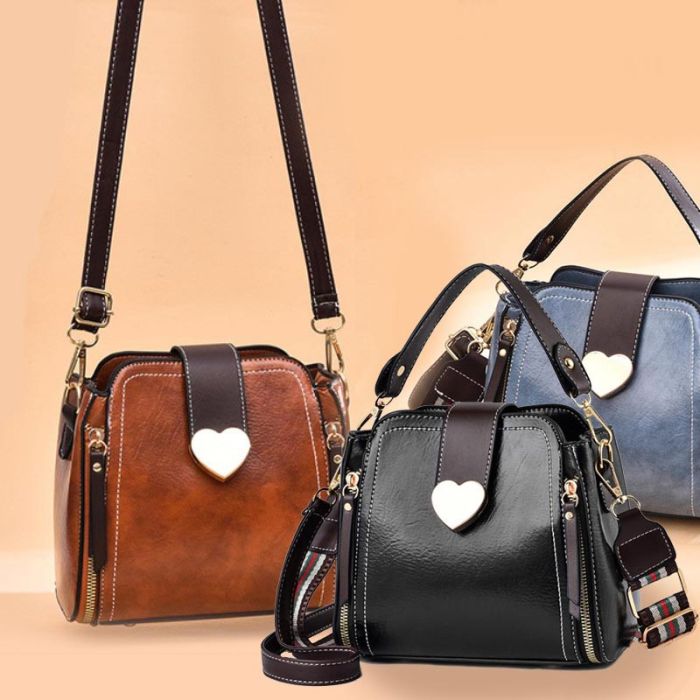 Small women's shoulder bag - colorful cross body