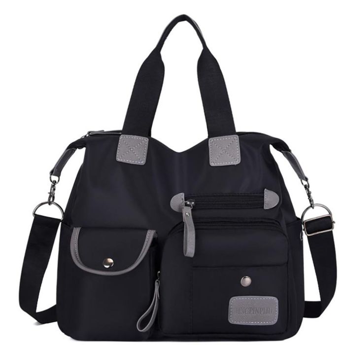 Women's bag made of waterproof fabric - many pockets