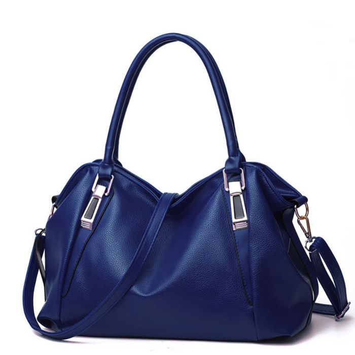 Soft Women's Shoulder Bag with 3 Zipper Compartments