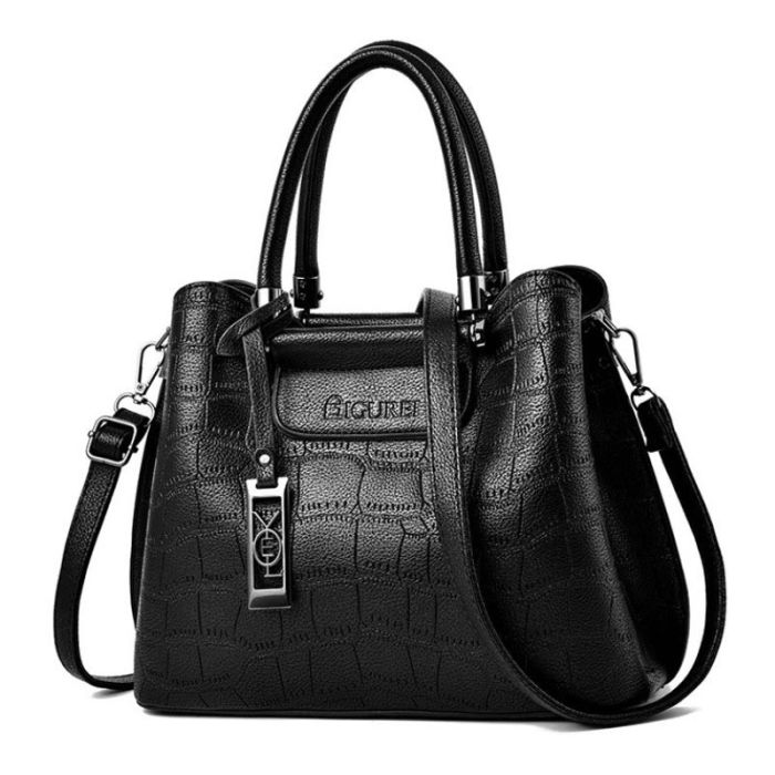 Women's casual bag with handles and shoulder strap