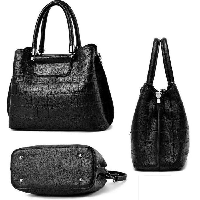 Women's casual bag with handles and shoulder strap