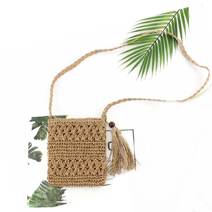 Small women's bag for summer - woven