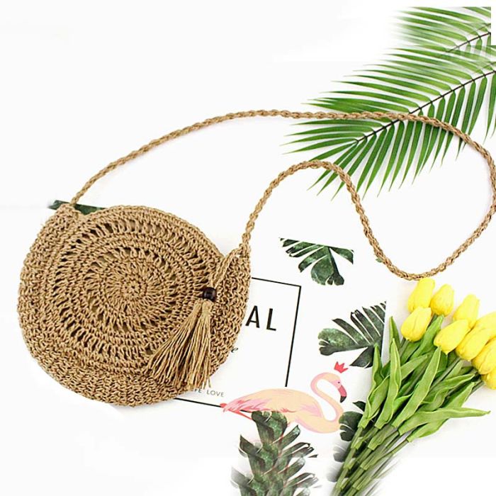 Round bag - wicker summer model