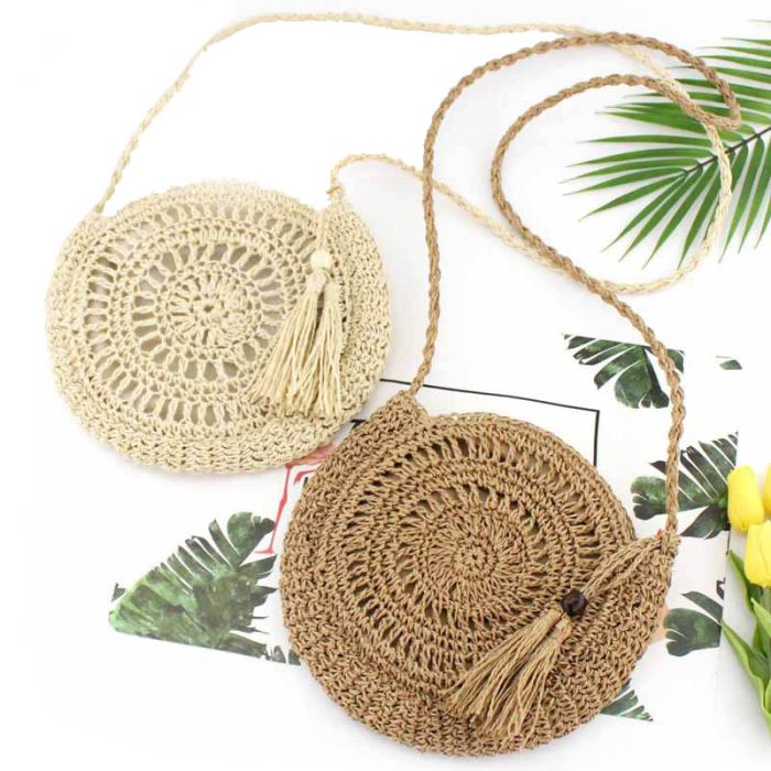 Round bag - wicker summer model