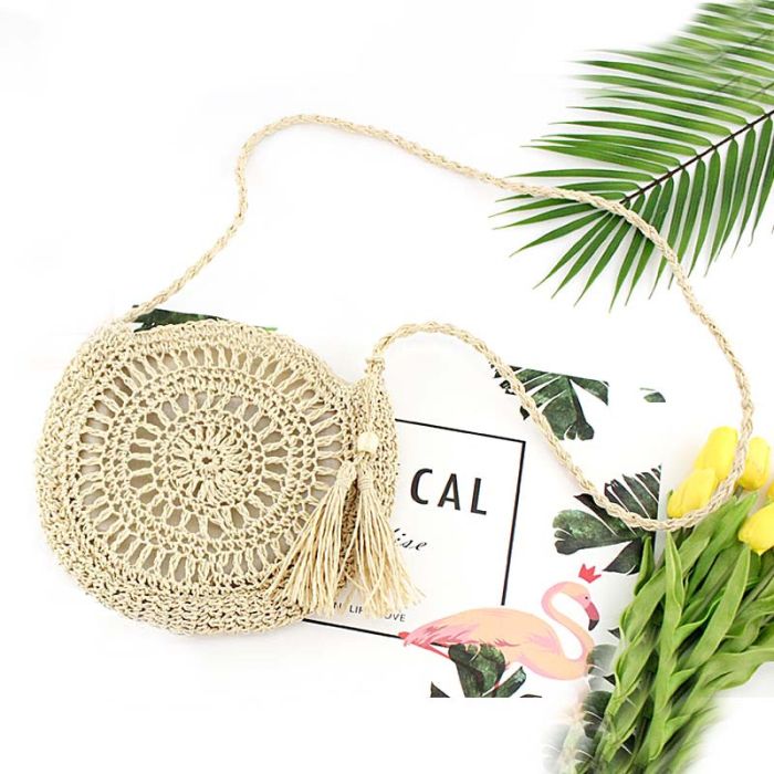 Round bag - wicker summer model