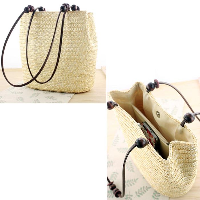 Woven straw bag - summer shoulder bag