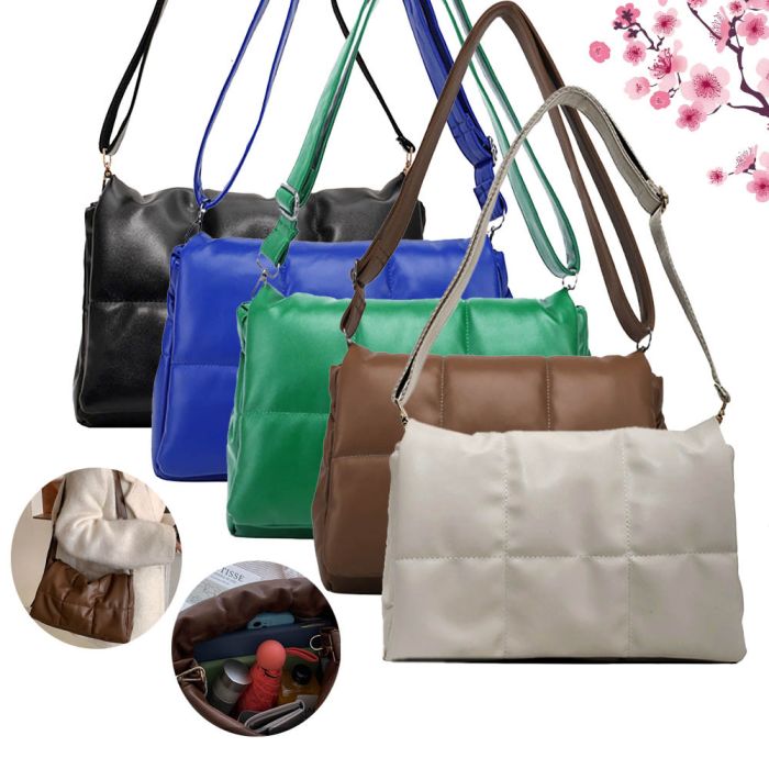 Women's soft cushion bag with adjustable handle