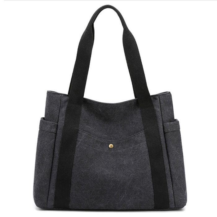 Large Women's Eco Fabric Shoulder Bag - Textile